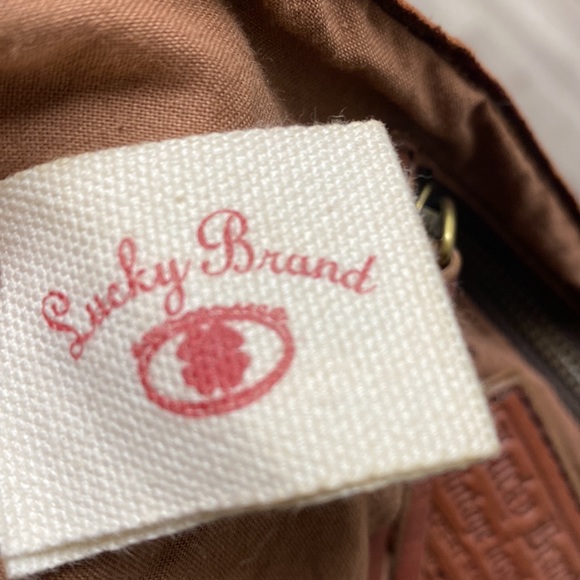 Lucky Brand Brown Leather Foldover Hobo Shoulder Bag